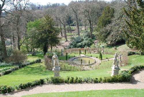 Caius Cibber sculptures in the formal gardens at Belvoir Castle