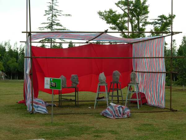My new space - twice as large and high.... altogether it was a good thing the wind had blown down the first one!
