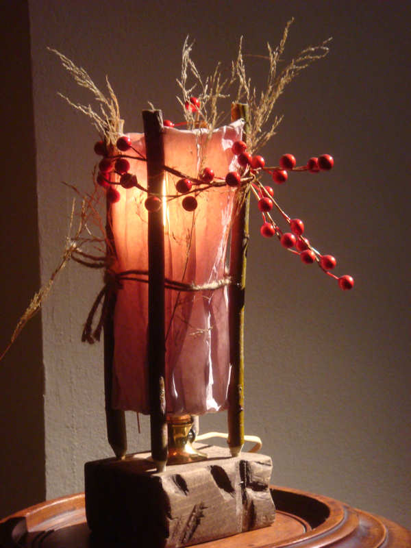 The favorite so far... a charming mix of soft paper and twigs and berries create the perfect cosy, rustic night lamp