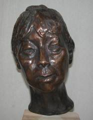 cold cast bronze bust of Chinese Immigrant Sculptor - also available in bronze metal