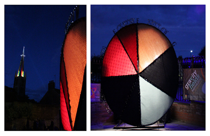 Click here for more images and info on Newton Colour Circle Community Sculpture / Art Installation for Gravity Fields Festival, Grantham, Lincolnshire
