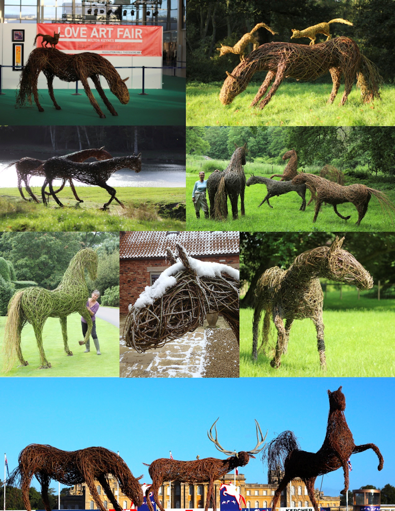 Just a few of my willow sculptures of animals